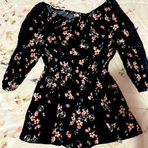 Black and Flowery Romper